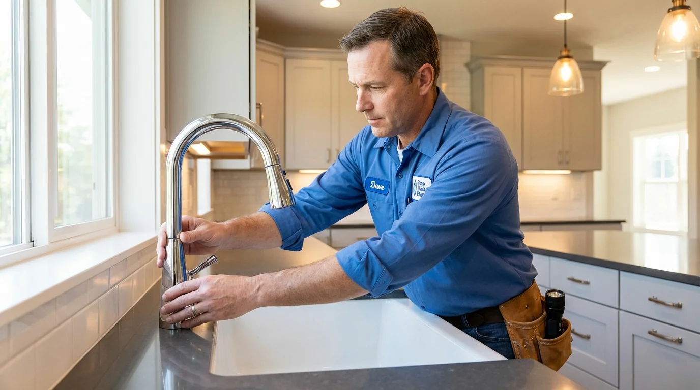 Kitchen faucet installation by Johns Plumbing LLC in Tennessee Ridge